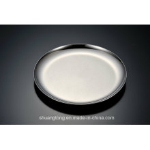 Plastic Plates Dishes PS Plates Tray Supplier /PS Silver Coated/ Stainless Steel Coated